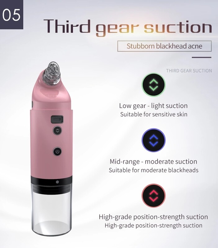 Electric Remover Vacuum - USB Rechargeable Pore Cleaner για καθαρισμό προσώπου και αφαίρεση σπυριών