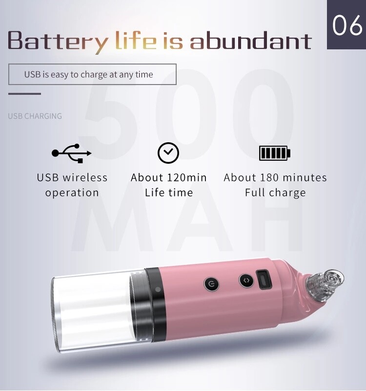 Electric Remover Vacuum - USB Rechargeable Pore Cleaner για καθαρισμό προσώπου και αφαίρεση σπυριών