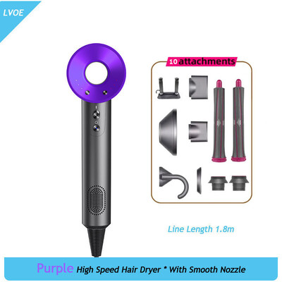 Ηλεκτρικό πιστολάκι μαλλιών Υψηλής ταχύτητας Ισχυρό σπίτι χαμηλού θορύβου Γρήγορο αρνητικό ιοντικό πιστολάκι μαλλιών Hot Cold Wind Hair Styler