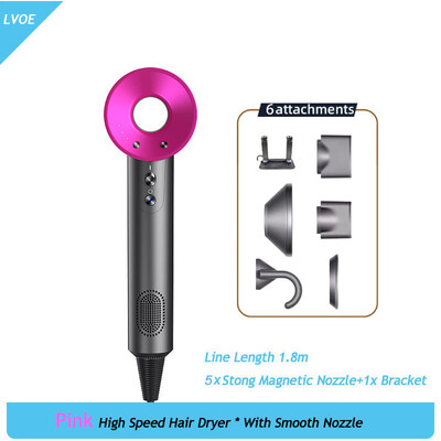 Ηλεκτρικό πιστολάκι μαλλιών Υψηλής ταχύτητας Ισχυρό σπίτι χαμηλού θορύβου Γρήγορο αρνητικό ιοντικό πιστολάκι μαλλιών Hot Cold Wind Hair Styler