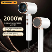 Plaukų džiovintuvas, greitas elektrinis turbininis oro srautas, žema triukšmo pastovi temperatūra ir greitas džiovinimas, tinka namų salonams