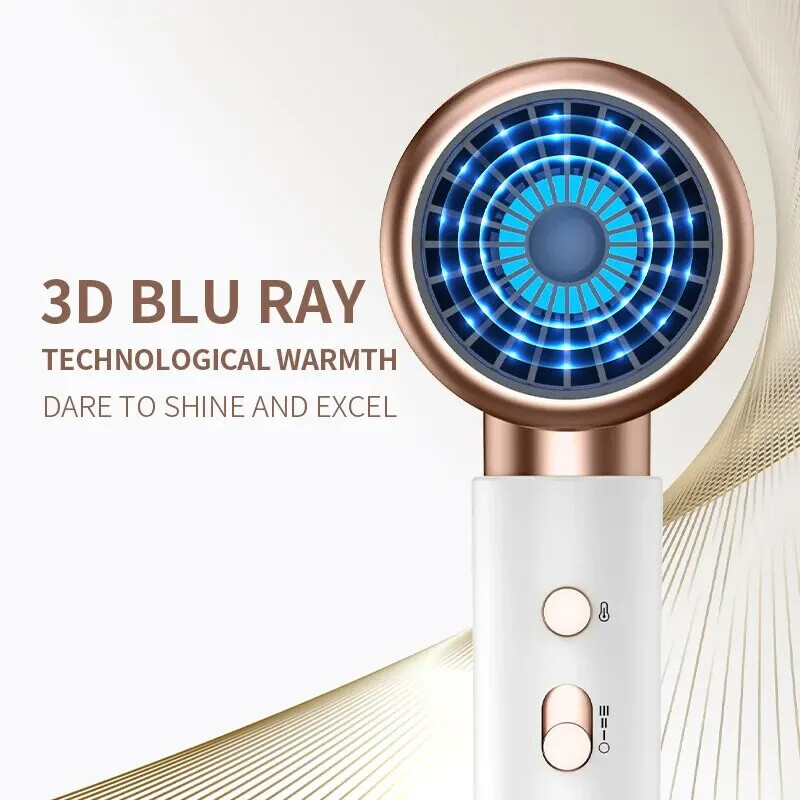 Plaukų džiovintuvas, greitas elektrinis turbininis oro srautas, žema triukšmo pastovi temperatūra ir greitas džiovinimas, tinka namų salonams