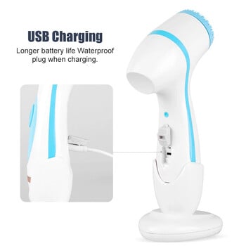 Electric Cleansing Brush 3 in 1 Sonic Rotating Cleansing Brush Galvanic Facial Spa System Deeply Clean Remove Blackheads Tool