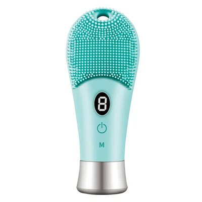9 Gear Electric Ultrasonic Skin Sonic Scrubber Facial Brush Cleaner Rotirajuća visokofrekventna vibracija Lice Silicij punjiv