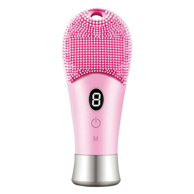 9 Gear Electric Ultrasonic Skin Sonic Scrubber Facial Brush Cleaner Rotirajuća visokofrekventna vibracija Lice Silicij punjiv