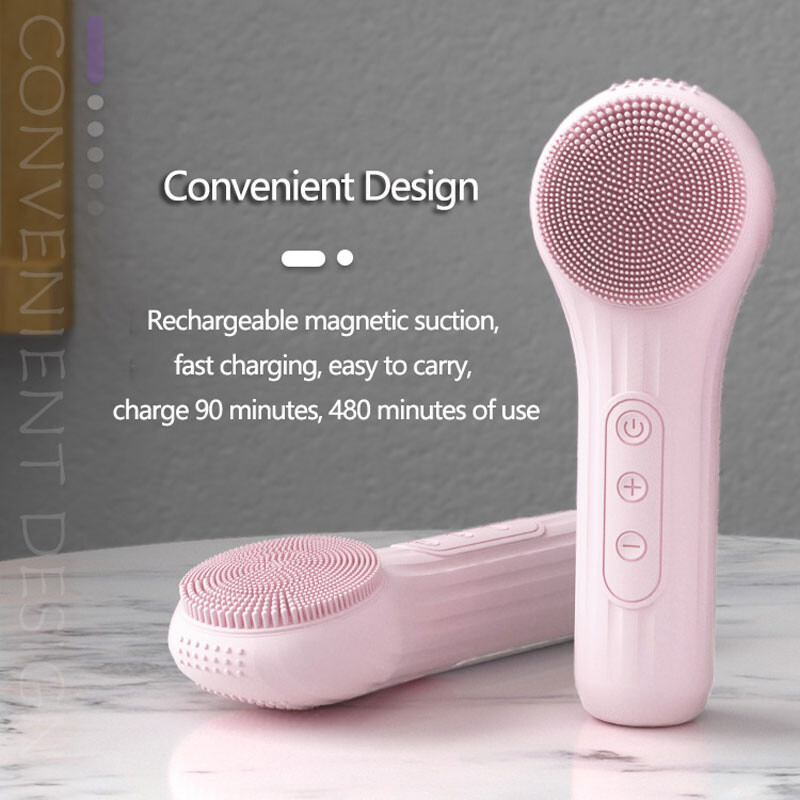 Silicon Sonic arctisztító kefe arcra Vízálló elektromos vibrációs melegítő masszázs mélytisztító SPA fürdőszobai eszköz