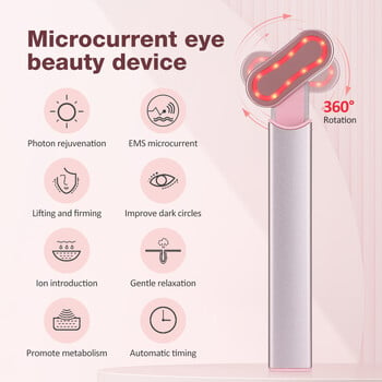 EMS Microcurrent Face Lifting Συσκευή Red Light Ραβδί προσώπου Ραβδί προσώπου Μασάζ λαιμού ματιών Skin Tightening Anti Wrinkle Skin Care Beauty Tool