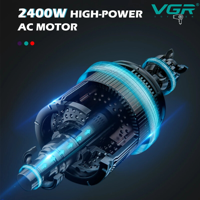 VGR plaukų džiovintuvas Profesionalus plaukų džiovintuvas neigiamų jonų plaukų džiovintuvas su karštu ir šaltu reguliuojamu laidiniu chaison plaukų džiovintuvu V-452