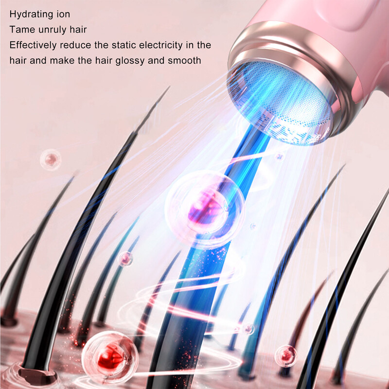 Uscător de păr portabil Încărcare USB Mâner ergonomic Uscător de păr cu aer cald și rece 200 W Uscare rapidă Ușor cu duză pentru călătorii