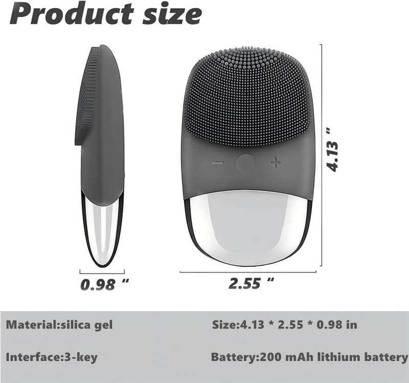 Perie de curățare facială rezistentă la apă Sonic Scrubber facial din silicon Maser pentru curățare profundă Îndepărtează exfolierea punctelor negre