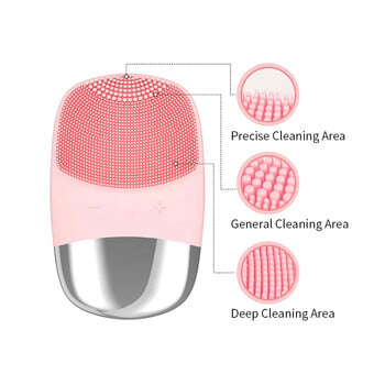 Ηλεκτρική βούρτσα καθαρισμού προσώπου Silicone Sonic Face Cleaner Deep Pore Cleaning Skin Massage Intelligent Cleansing Brush Cleaner