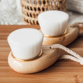 Blackhead Deep Cleaner Beauty Facial Massage Brush Starostlivosť o tvár Drevená rukoväť Čistiaca kefka na tvár Mäkké vlákno Exfoliačná kefka