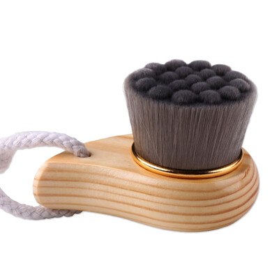 Blackhead Deep Cleaner Beauty Facial Massage Brush Starostlivosť o tvár Drevená rukoväť Čistiaca kefka na tvár Mäkké vlákno Exfoliačná kefka