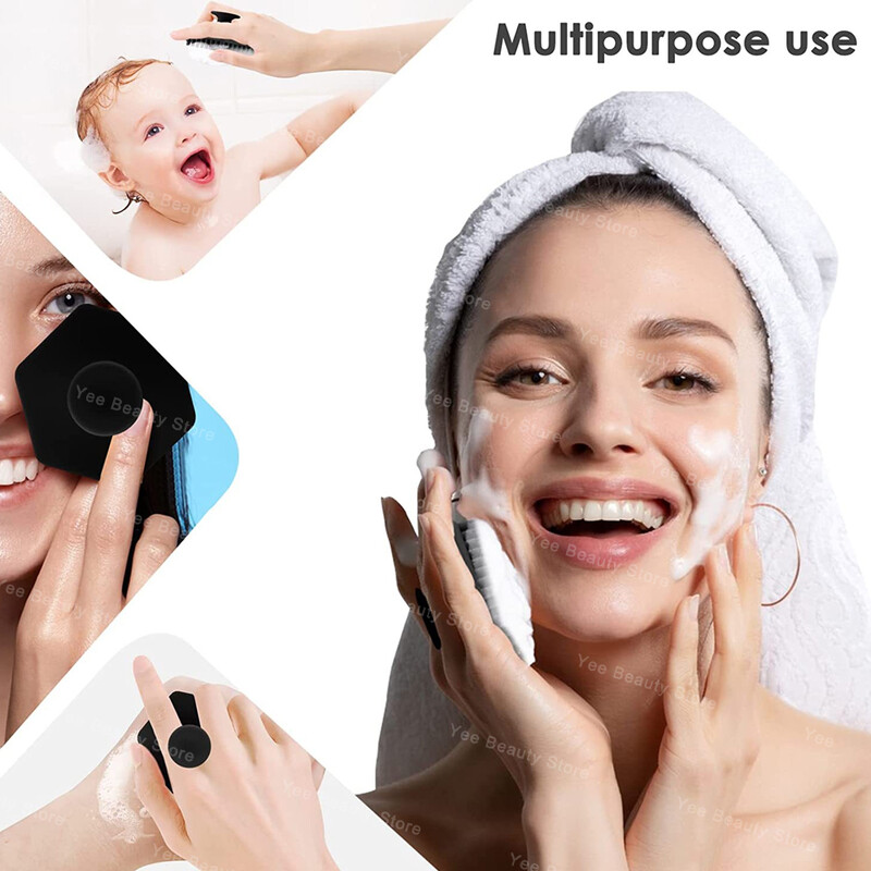 Szilikon arctisztító kefe Szilikon mini arctisztító mélytisztító borotválkozás masszázs arckefe Arclemosó kefe férfiaknak