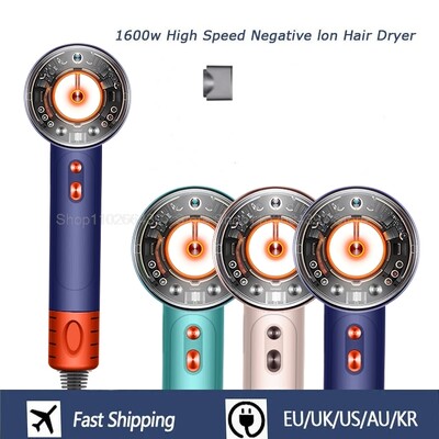 Leafless Hair Dryer Negative Ion Matu kopšana Professinal Quick Dry 220V Mājas Jaudīgs matu žāvētājs Pastāvīgo anjonu elektriskais matu žāvētājs