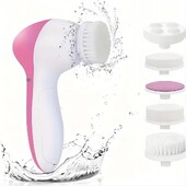 Ηλεκτρικό καθαριστικό προσώπου 5 σε 1 - Βαθύς καθαρισμός πόρων, απαλό μασάζ - Ευέλικτη περιποίηση δέρματος για λαμπερό δέρμα