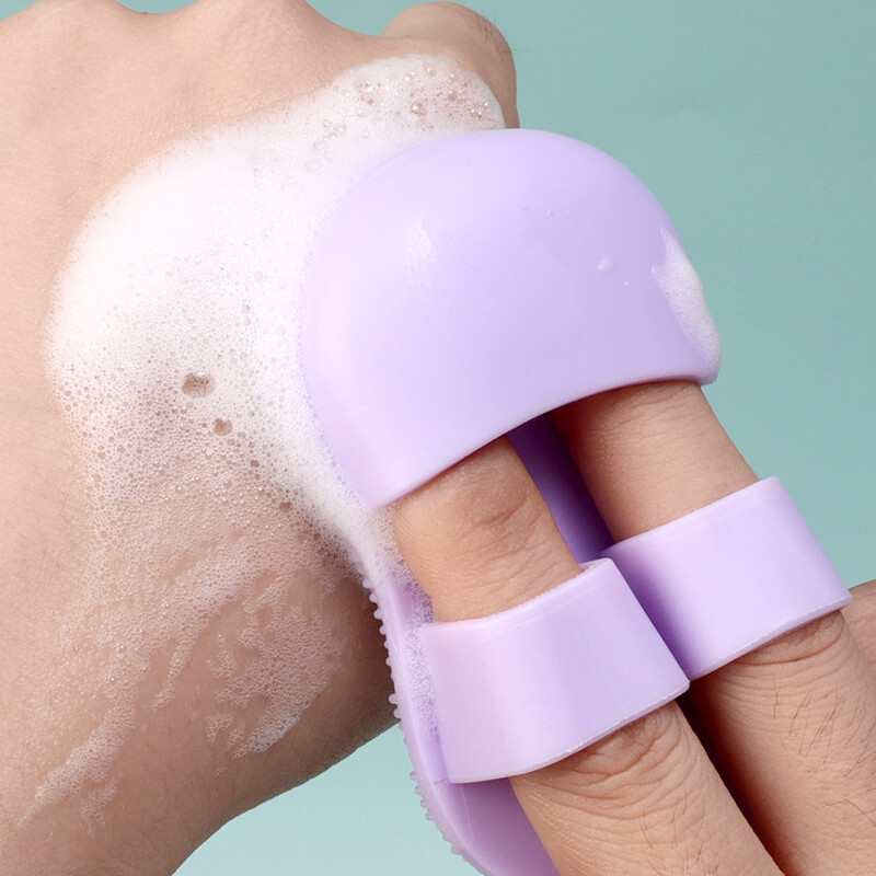 Mini Finger Face Wash Brush Μαλακή σιλικόνη, βαθιά καθαροί πόροι Αφαιρεί τα νεκρά κύτταρα του δέρματος Πινέλα μακιγιάζ Σαμπουάν μωρού Βούρτσα μπάνιου μωρού