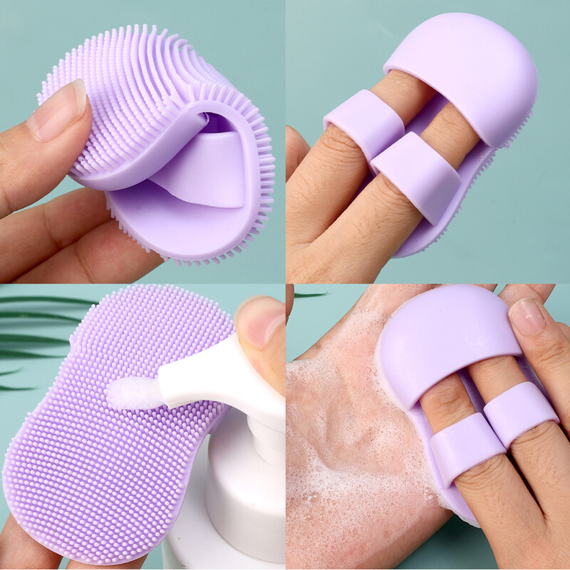 Mini Finger Face Wash Brush Μαλακή σιλικόνη, βαθιά καθαροί πόροι Αφαιρεί τα νεκρά κύτταρα του δέρματος Πινέλα μακιγιάζ Σαμπουάν μωρού Βούρτσα μπάνιου μωρού