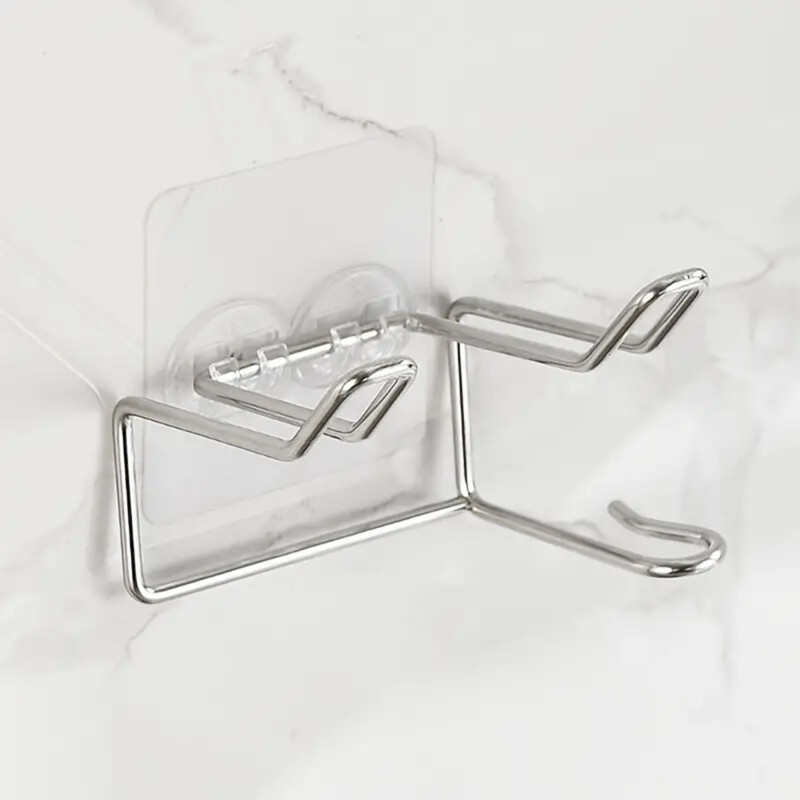 Tvirtas ir stilingas 1 dalių be smūgių nerūdijančio plieno plaukų džiovintuvo stovas, prie sienos tvirtinamas 3,74 x 3,54 colio dydžio laikiklis, idealus 