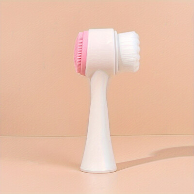 Szilikon dupla arclemosó kefe puha tisztító férfi és női kézi masszázs arcpórusok mélytisztító terméke