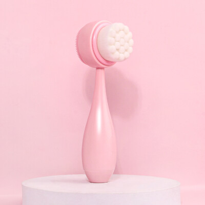 Szilikon dupla arclemosó kefe puha tisztító férfi és női kézi masszázs arcpórusok mélytisztító terméke