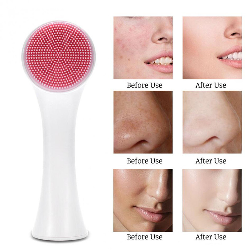 Dvipusis veido valiklis Inkštirų šalinimo produktas Rankinis masažo porų valiklis Šveičiamasis veido šepetėlis Veido šepetėlis