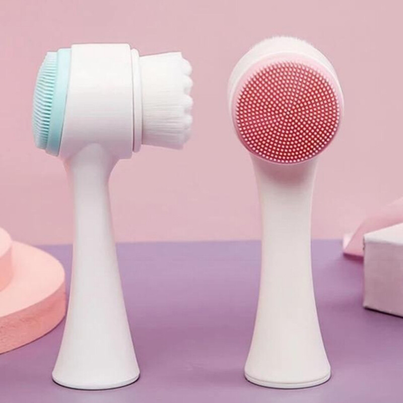 Dvipusis veido valiklis Inkštirų šalinimo produktas Rankinis masažo porų valiklis Šveičiamasis veido šepetėlis Veido šepetėlis