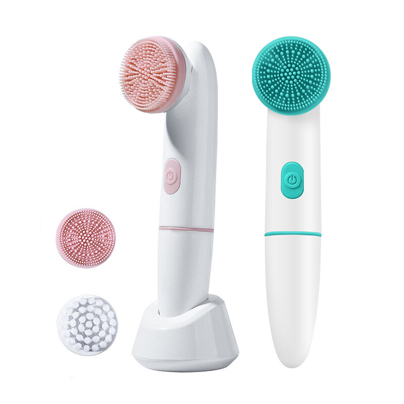 Vízálló arctisztító kefe Hordozható vibrációs elektromos arctisztító kefe szilikon kefével
