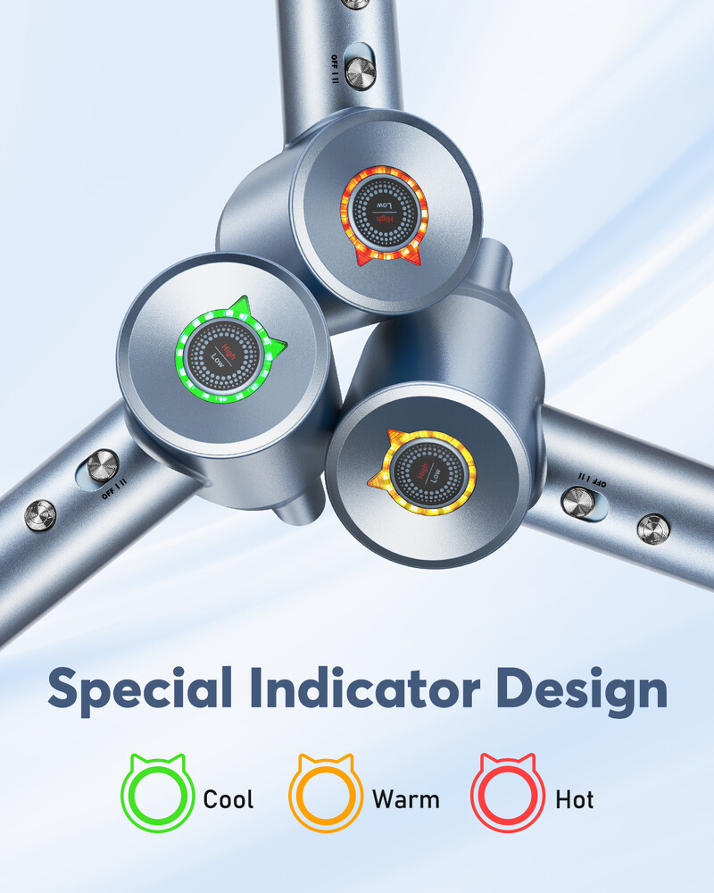 Uscător de păr profesional Bopcal de mare viteză, 110000 rpm, fără perii, la rece, cald, uscător de păr silențios cu ecran tactil, pentru salon de coafură acasă