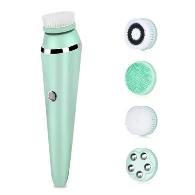 4 az 1-ben elektromos arctisztító kefe Sonic Waterproof Rotate újratölthető arctisztító eszköz pórustisztító arcbőr gép