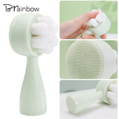 Brainbow veido prausimo šepetėlis dvipusis rankinis masažo valiklis giliai valantis poras silikoninis minkštas veido plovimo įrankis