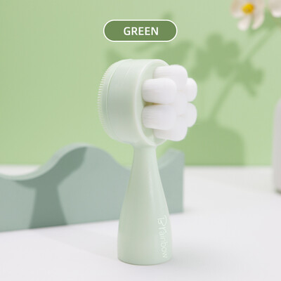 Brainbow veido prausimo šepetėlis dvipusis rankinis masažo valiklis giliai valantis poras silikoninis minkštas veido plovimo įrankis