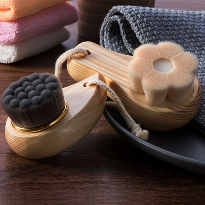 Bambuko anglies dušo inkštirų giluminis valymas veido valymo šepetėlis Odos priežiūros įrankis Masažo šveitiklis veido šepetėlis