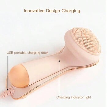 Ηλεκτρική βούρτσα σιλικόνης Facial brush Skin Massager Wireless Charging Cleansing Αδιάβροχη δόνηση Beauty Instrument Care