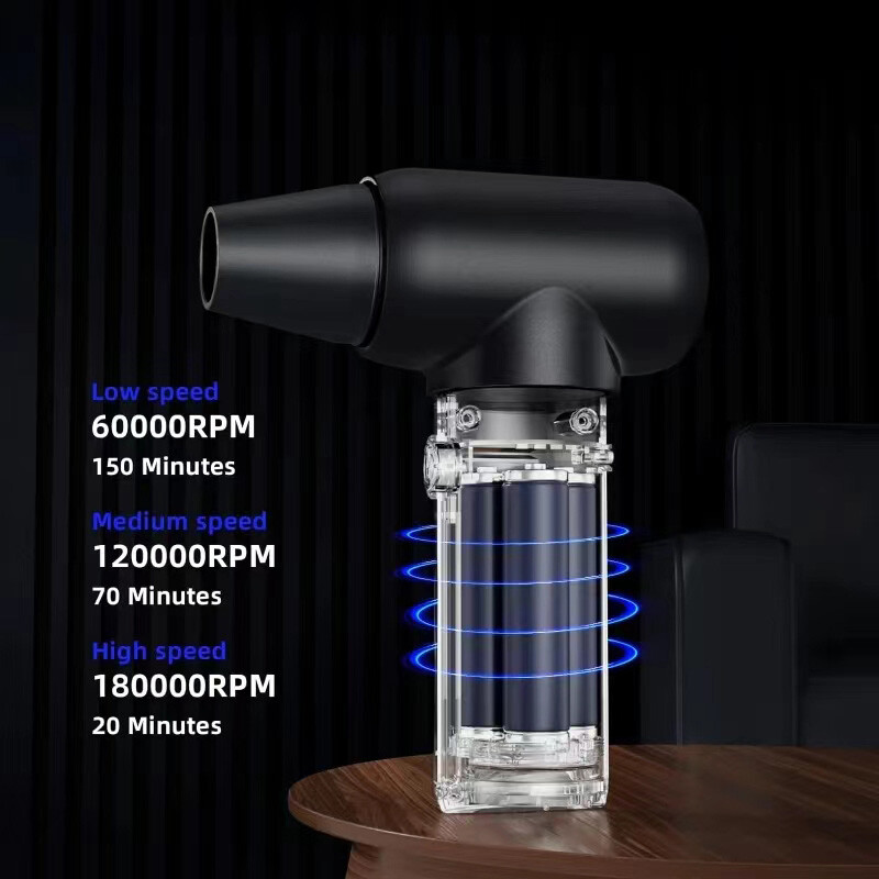 Belaidis plaukų džiovintuvas 180 000 RPM vėjo greitis 50 m/s, skirtas automobilio klaviatūrai, kompiuterio valymui plaukų džiovintuvas, didelio našumo elektrinis pūstuvas