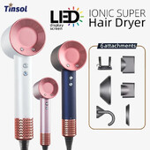 Tinsol Super Hair Dryer, bezlistý fén, osobná starostlivosť o vlasy, styling, nástroj s negatívnymi iónmi, konštantný anión, elektrické fény na vlasy