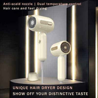 1900 W didelės spartos neigiamų jonų plaukų džiovintuvas 3 greičių plaukų džiovintuvas su difuzoriumi Greitai džiūstantis mėlynos šviesos plaukų džiovintuvas kelionėms namuose