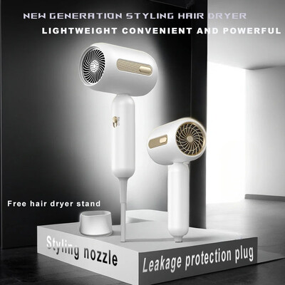 1900 W didelės spartos neigiamų jonų plaukų džiovintuvas 3 greičių plaukų džiovintuvas su difuzoriumi Greitai džiūstantis mėlynos šviesos plaukų džiovintuvas kelionėms namuose