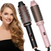 Termokulma s kulmou 1,5 palca, keramický turmalín, iónový styling na vlasy pre voľné a objemné kučery, kefa na narovnávanie vlasov