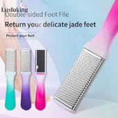 Profesionalus nerūdijančio plieno pėdų rasp grandiklis Metalinės pėdos dildės dvipusis nuospaudų valiklis, skirtas šlapiai arba sausai odai, pedikiūro įrankis kulnui