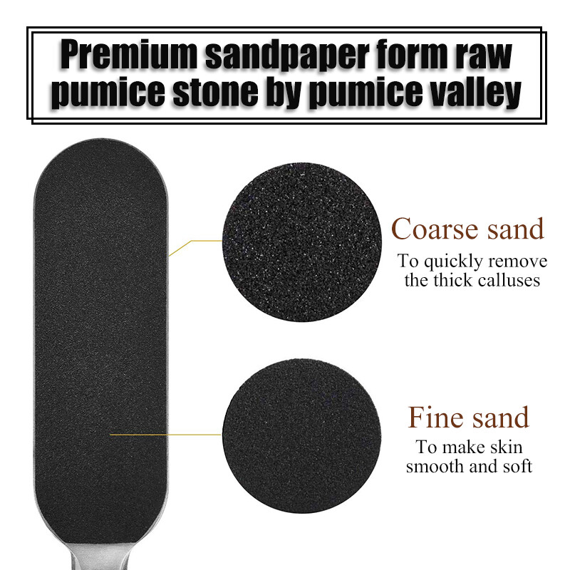 1 rinkinys dvipusis nerūdijančio plieno pedikiūro pėdų dildė + 10 vnt sauso šlifavimo popieriaus Daugkartinio naudojimo kietos odos valiklis pėdų priežiūros pedikiūro įrankiai
