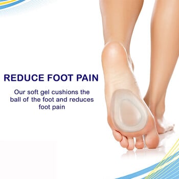 Tcare 1Pair Ball of Foot Cushions Ένθετα περιποίησης ποδιών Πάτοι Υποστήριξη Neuroma Runners Metatarsalgia Gel Pad Rapid Foot Pain Relief