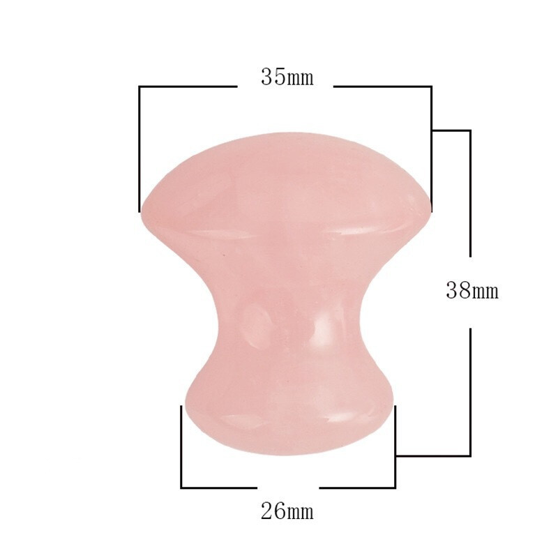 SPA Therapy Jade Roller Veido Liftingas Masažas Raukšlių Šalinimas Natūralus Rožinis Kvarcas Grybų Forma Veido Akupunktūra Gua Sha Priemonė