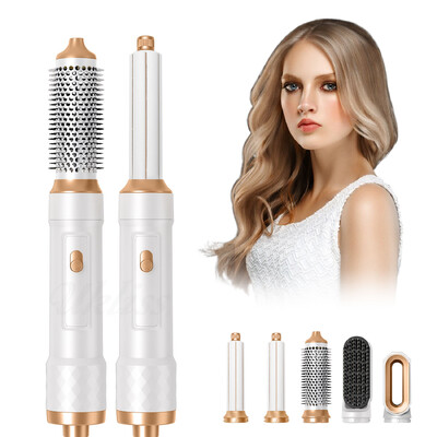 5 In 1 Air Styler One Step matu žāvētājs White Hot Air Brush Wrap Multifunkcionāls trieciens ar ķemmi ar ķemmi ātrai žūšanai