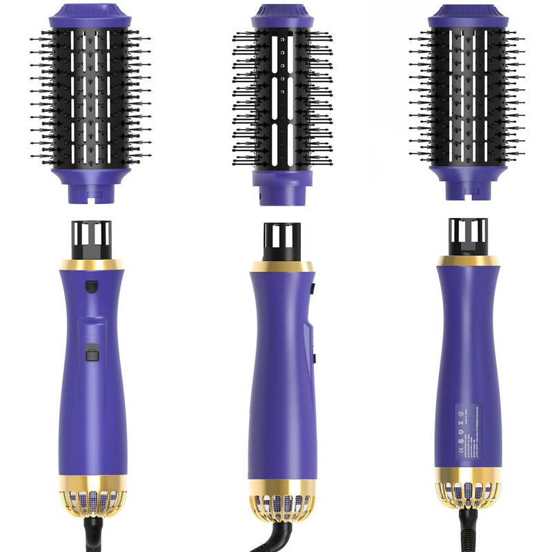Četka s vrućim zrakom Sušilo za kosu od 1000 W Češalj Električno puhalo 3 u 1 kovrčavo glačalo One Step 3 zupčanika Valjak i pegla za oblikovanje
