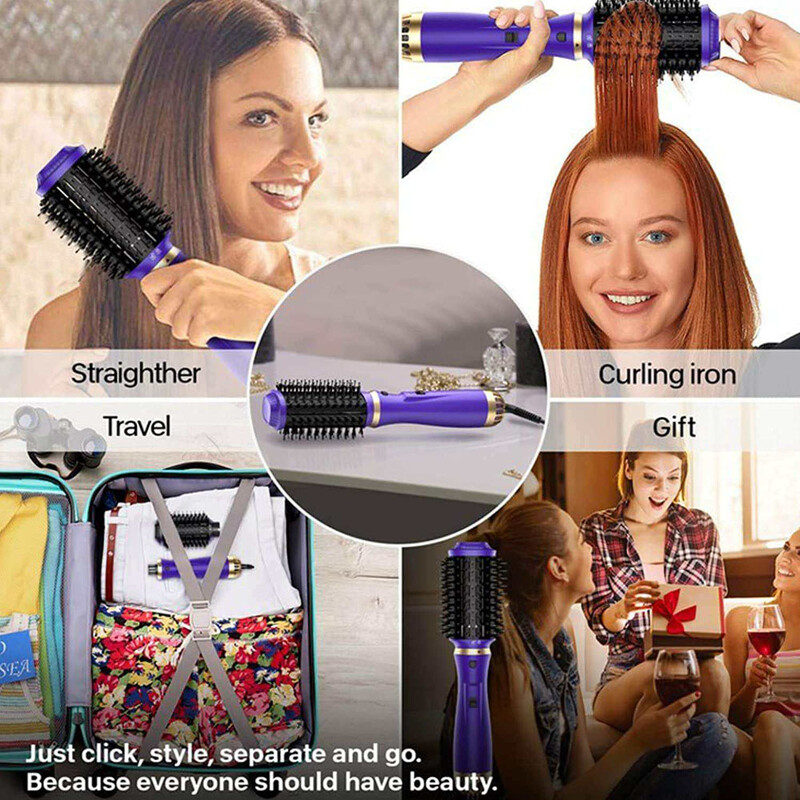 Četka s vrućim zrakom Sušilo za kosu od 1000 W Češalj Električno puhalo 3 u 1 kovrčavo glačalo One Step 3 zupčanika Valjak i pegla za oblikovanje