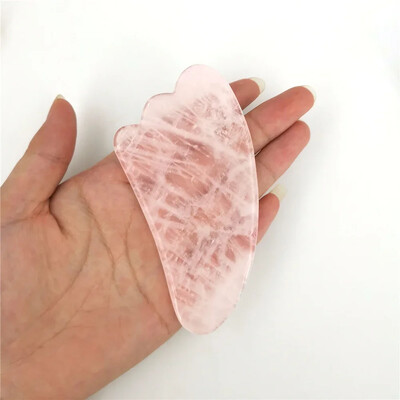 Valjak od prirodnog žada od ružičastog kvarca Gua Sha set za masažu lica i tijela Valjak za masažu od žada Set za podizanje lica, alat za ljepotu i masažu