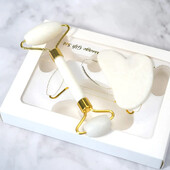 Premium Jade Roller i Gua Sha Set by Facial for Skin Care Anti-Aging Puffiness Self Gift Women