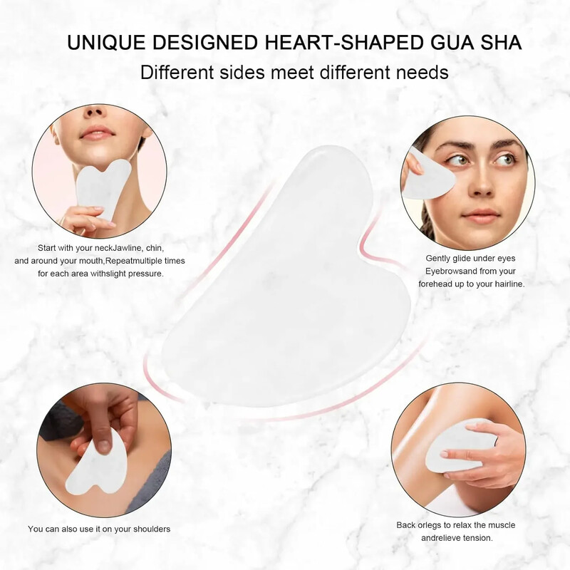 Premium Jade Roller i Gua Sha Set by Facial for Skin Care Anti-Aging Puffiness Self Gift Women