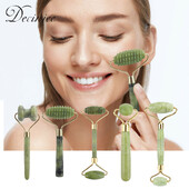 5 вида Xiu Yu Jade Roller Facial Ridged Roller Skin Massage Roller Инструменти за масаж на лице против стареене Бръчки Единична/двойна глава